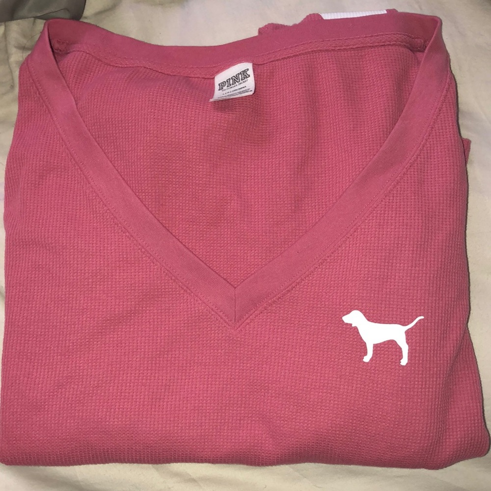 Pink Vneck Sweatshirt